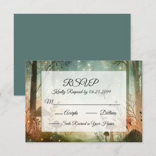 Twilight Whispers of the Woodland RSVP Card