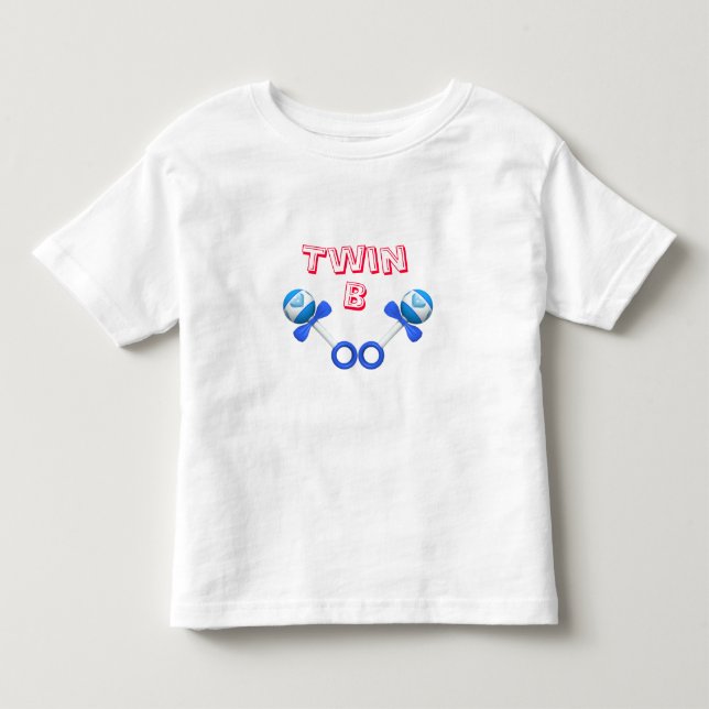 Twin B Boy/boy Toddler T-Shirt (Front)