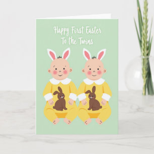 Twin Babies Celebration Card