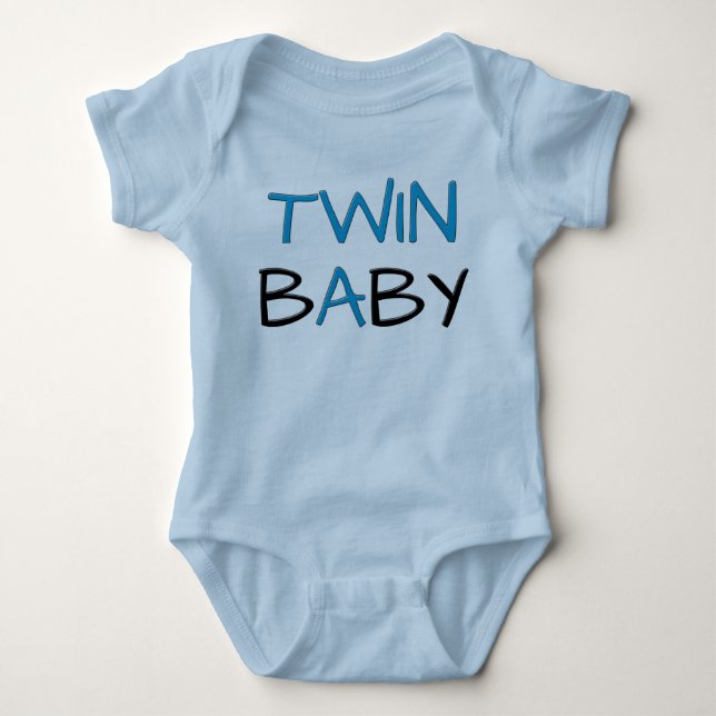 Twin bAby - Blue jumper Bodysuit (Front)