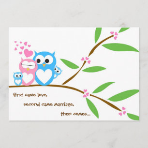 Twin Baby Boy Owl Baby Shower Invitation