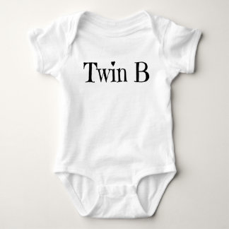 Twin Baby Clothes - Twin B Outfit/ Onepiece White Bodysuit