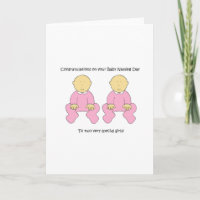 Twin Baby Girls Naming Day Congratulations.