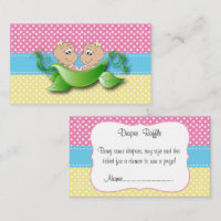 Twin Baby Girls - Two Peas In A Pod Diaper Raffle