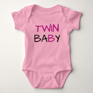Twin baBy - pink jumper Bodysuit