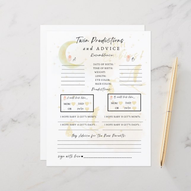 Twin Baby Predictions and Advice, Oh Babies!  (Front/Back In Situ)