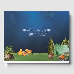 Twin Baby Shower Camping Theme Guest Book