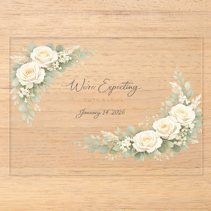 Twin Baby Shower Invitation Botanical Greenery Flo