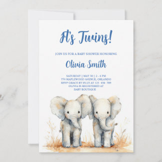 Twin Baby Shower Invitation – Double the Joy Baby 