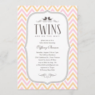 Twin Baby Shower Invitations