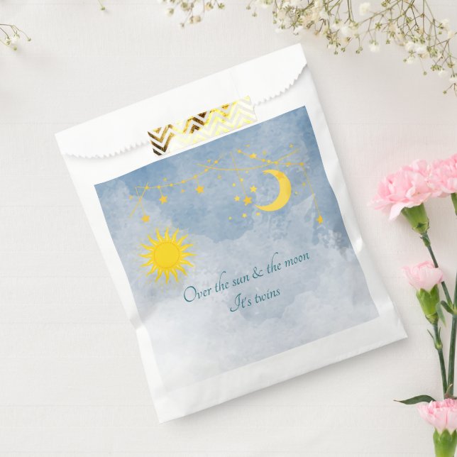 Twin Baby Shower- Over the Sun and the Moon Favour Bags (Sealed)