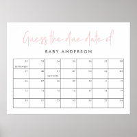 Twin baby shower pink girly modern typography