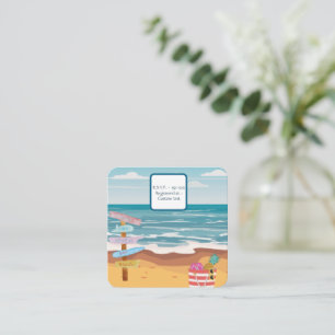 Twin Beach Baby Shower Invitation Enclosure Card