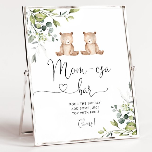 Twin bears eucalyptus Mum-osa bar Poster (Creator Uploaded)