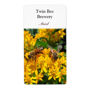 Twin Bees ~ Beer Mead Label