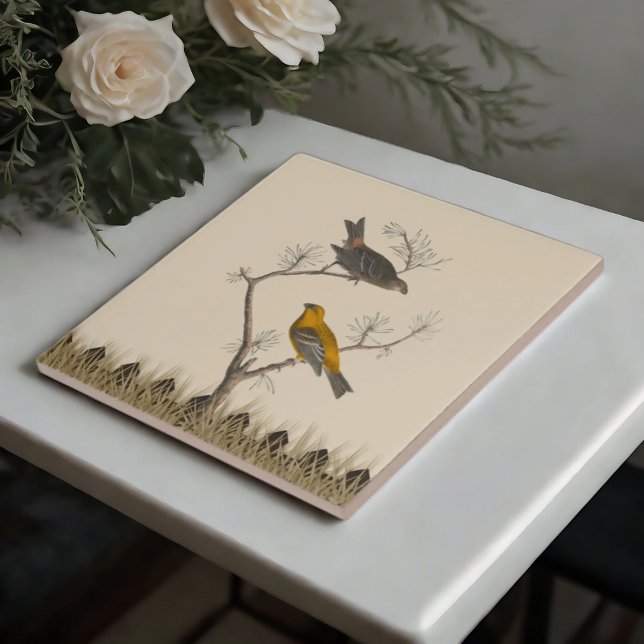Twin Birds Harmony Ceramic Tile (Creator Uploaded)
