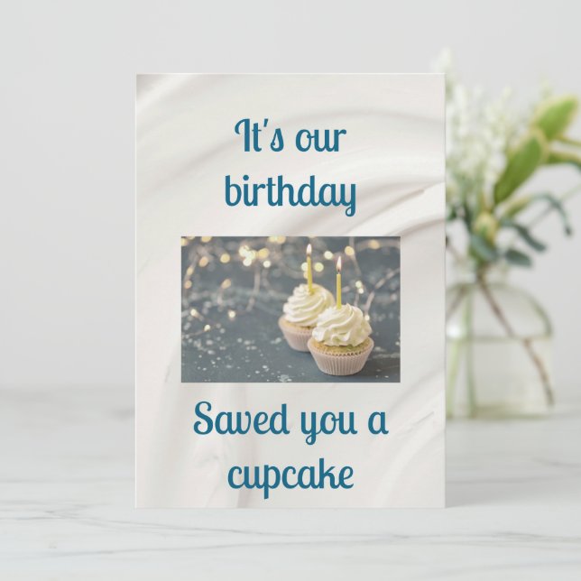 Twin Birthday Card (Standing Front)