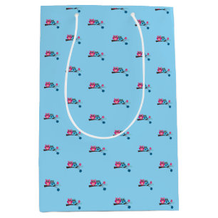 Twin Blue and Pink Owls  Medium Gift Bag