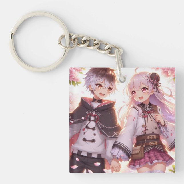 Twin Bonds: Sibling Love Key Ring (Front)