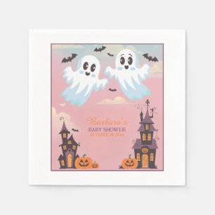 Twin Boo’s Halloween Baby Shower Welcome Napkin
