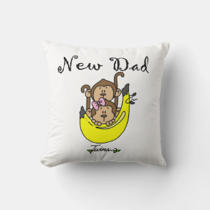 Twin Boy and Girl New Dad Gifts Cushion