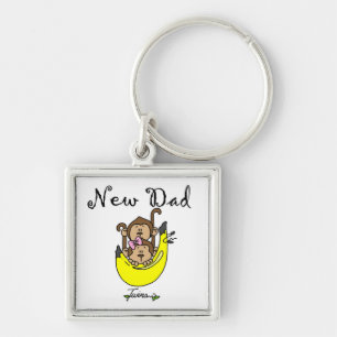 Twin Boy and Girl New Dad Gifts Key Ring