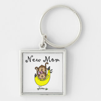 Twin Boy and GIrl New Mum Gifts Key Ring