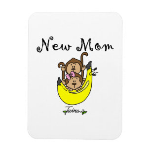 Twin Boy and GIrl New Mum Gifts Magnet