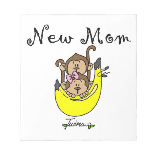 Twin Boy and GIrl New Mum Gifts Notepad