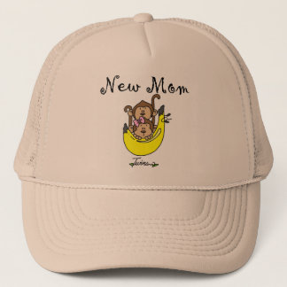 Twin Boy and Girl New Mum Tshirts Trucker Hat
