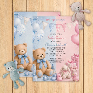 Twin Boy And Girl Twins Baby Shower Invitation