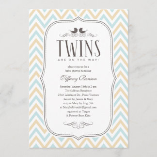 Twin Boy Baby Shower Invitations