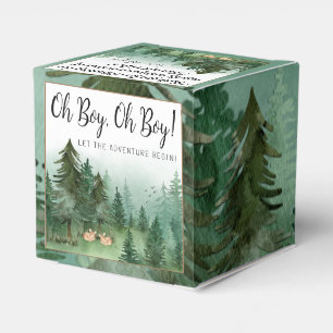 Twin Boy Deer Woodland Baby Shower Favour Box