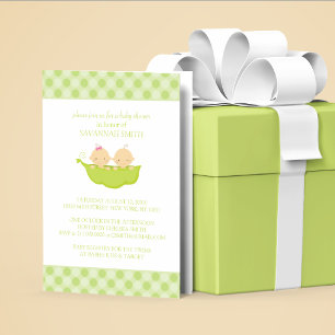Twin Boy & Girl Baby Shower Invitations