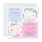 Twin Boy Girl Blue Pink Baby Shower Invitation