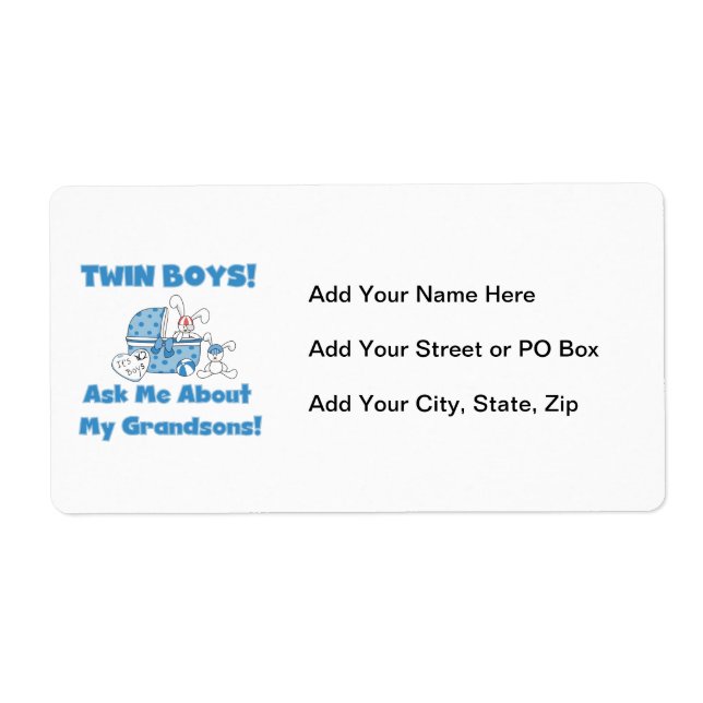 Twin Boy Grandsons Gifts (Front)