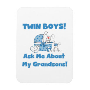 Twin Boy Grandsons Gifts Magnet
