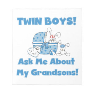 Twin Boy Grandsons Gifts Notepad
