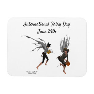 Twin Boy Rain Faeries Flexible Magnet