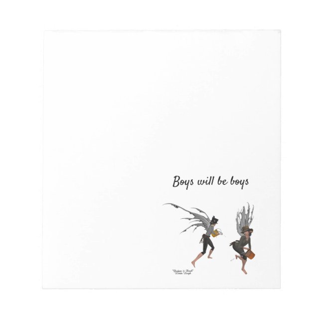 Twin Boy Rain Faeries Notepad (Front)