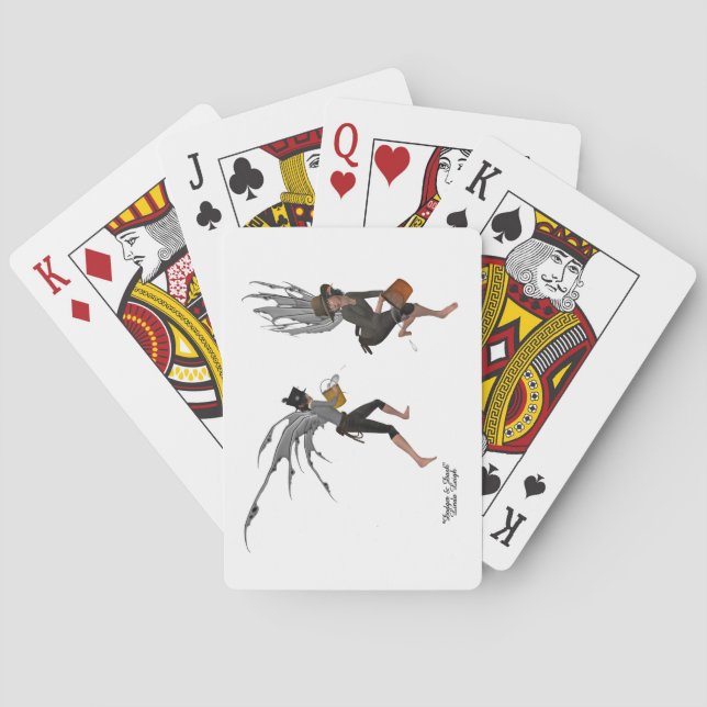 Twin Boy Rain Faeries Playing Cards (Back)