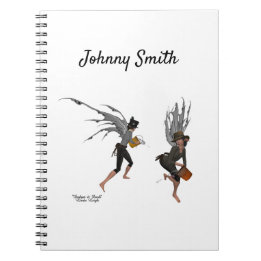 Twin Boy Rain Faeries Spiral Notebook