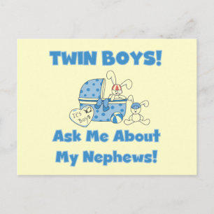 Twin Boys Ask About My Nephew Postcard