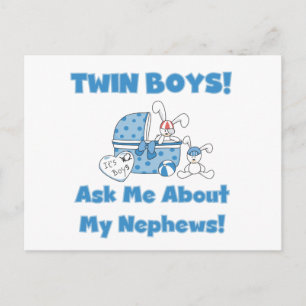 Twin Boys Ask About My Nephew Postcard