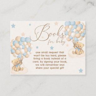 Twin Boys Baby Shower Books For Baby Enclosure Card