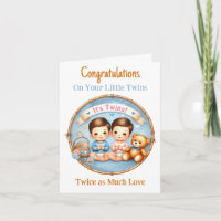 Twin Boys Baby Shower Congratulations New Parent