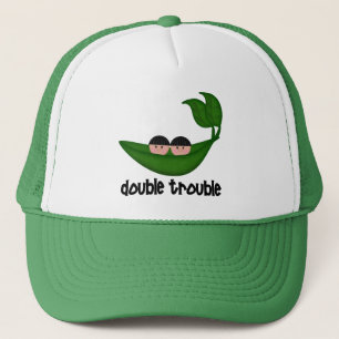 Twin Boys Double Trouble Peapod Trucker Hat
