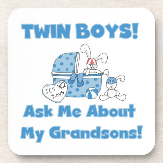 Twin Boys Grandsons Gifts Coaster