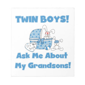 Twin Boys Grandsons Gifts Notepad