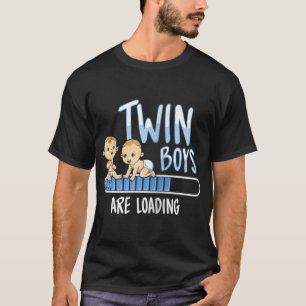 Twin Boys loading Pregnancy Announcement Gift T-Shirt